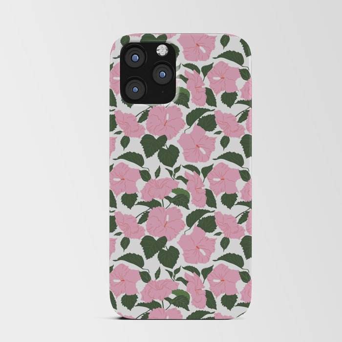 Pink Hibiscus Syriacus iPhone Card Case