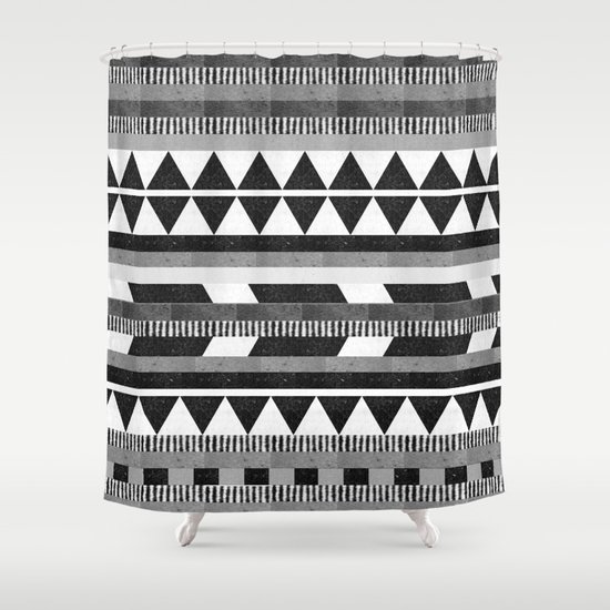 DG Aztec No.1 Monotone Shower Curtain