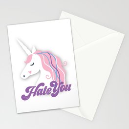 Hateful Unicorn Stationery Card