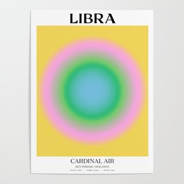 Libra Gradient Print Poster