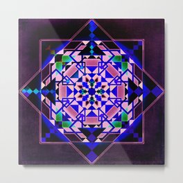 Purple, blue shapes and paterns Metal Print | Color, Architecture, Vector, Green, Graphicdesign, Pattern, Kaleidoscope, Abstract, Vintage, Pink 