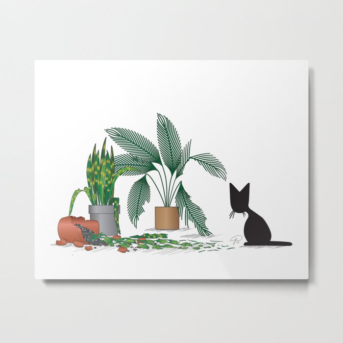 House Salad (The Naughty Kitten) Metal Print