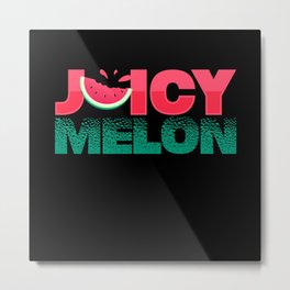 Juicy Melon Watermelon Melons Metal Print