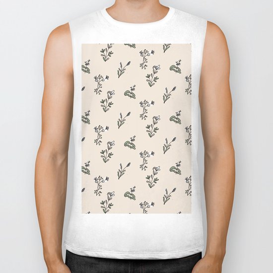 Bright Floral Pattern Biker Tank