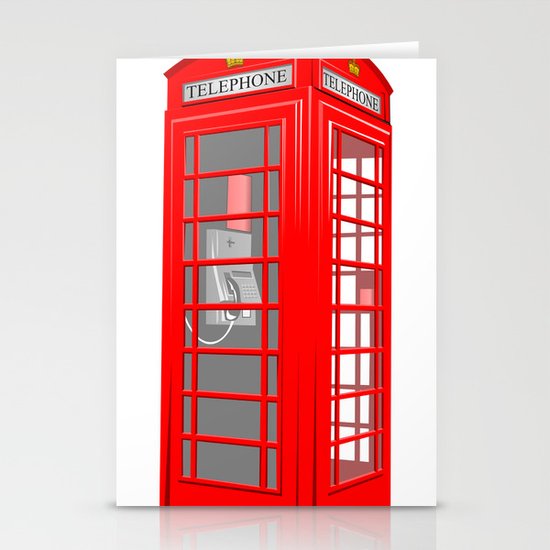 RED PHONE BOOTH Stationery Cards