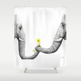 "Up Close You Are More Wrinkly Than I Remembered" Shower Curtain