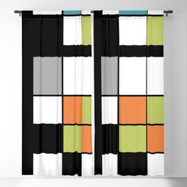 De Stijl Style Geometrical Art Multicolored Blackout Curtain