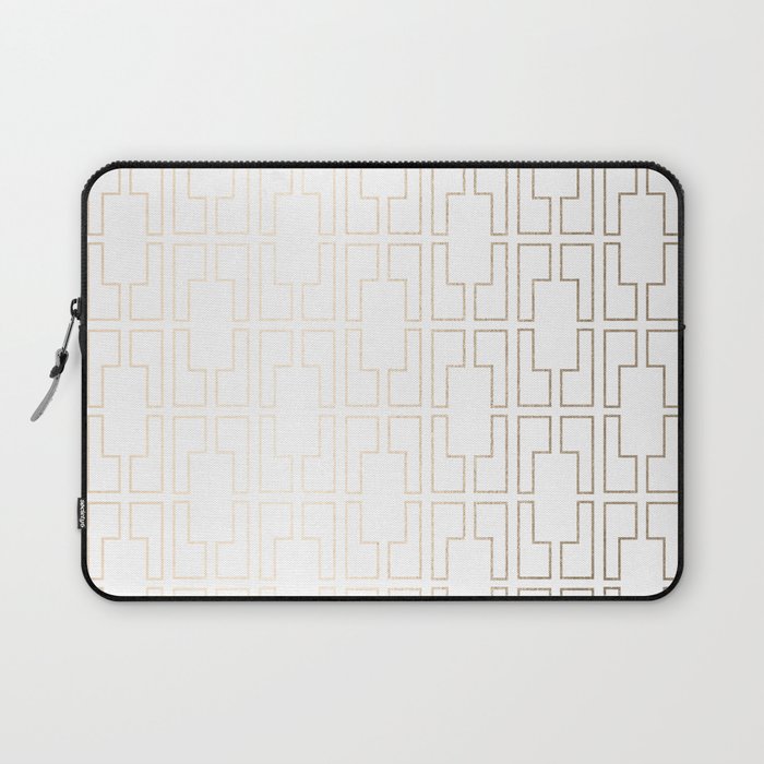 Simply Mid-Century in White Gold Sands Laptop Sleeve