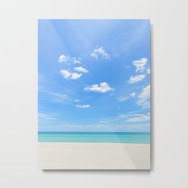 Beautiful Calm Ocean Beach  Metal Print