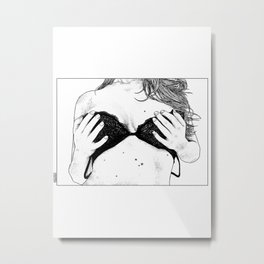 asc 253 - Les balconnets (The two half-cups) Metal Print | Comic, Love, Black and White, Apolloniasaintclair, Illustration, Drawing 