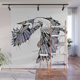 Heron Geometric Bird Wall Mural