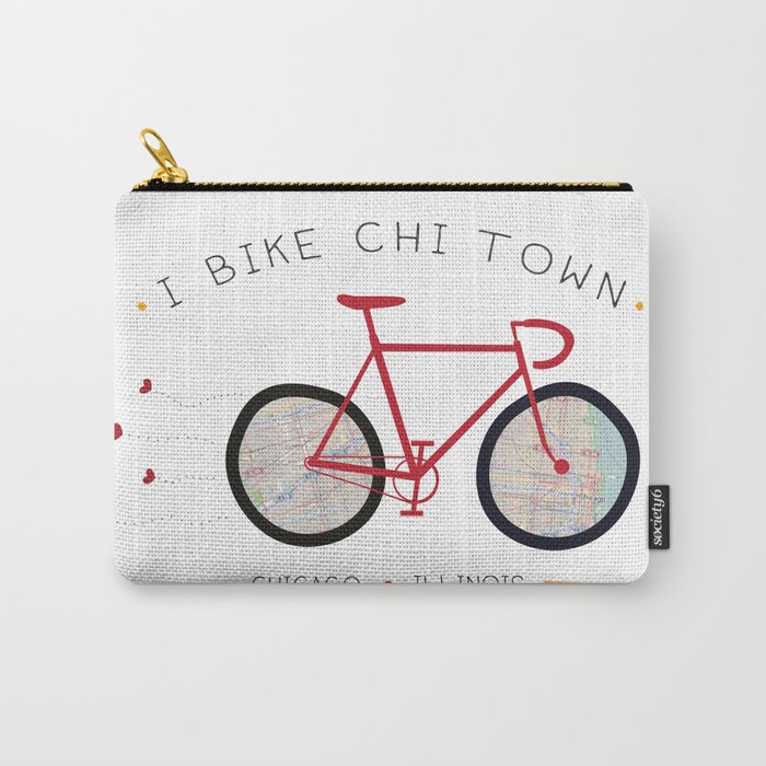 Chicago, Illinois by I Bike Carry-All Pouch