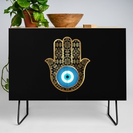 Evil Eye Amulet Hamsa Hand Mandala Credenza
