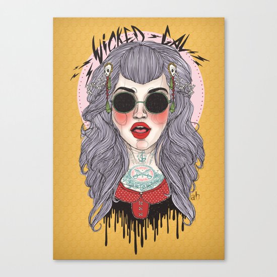 wicked gal Canvas Print