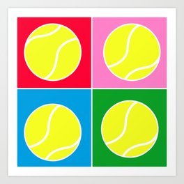 Tennis Ball Color Blocks Art Print