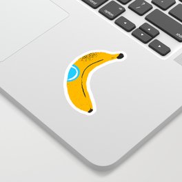 Banana Pop Art Sticker | Artist, Colorful, Famous, Fine, Art, 80S, Vintage, Painting, Banana, Curated 