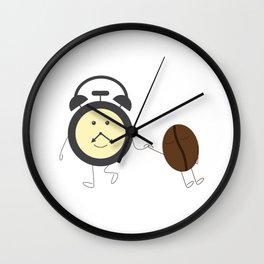 Wake up, coffee! Wall Clock