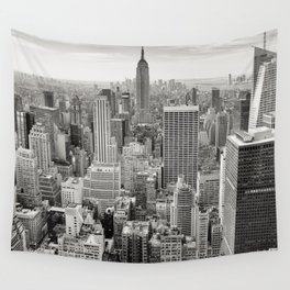 USA Photography - Black And White New York City Wall Tapestry