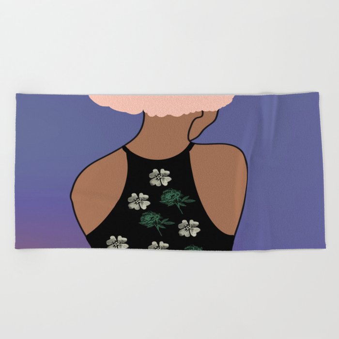 Woman At The Meadow 06 Beach Towel