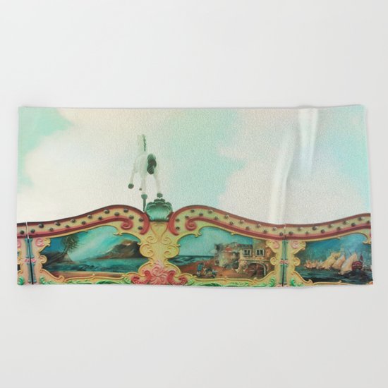 Summer Carousel Beach Towel