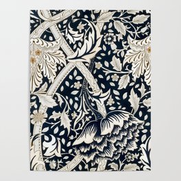 William Morris - Flower Pattern - Artwork Reproduction for Wall Art, Prints, Tshirts, Posters, Men, Women Poster