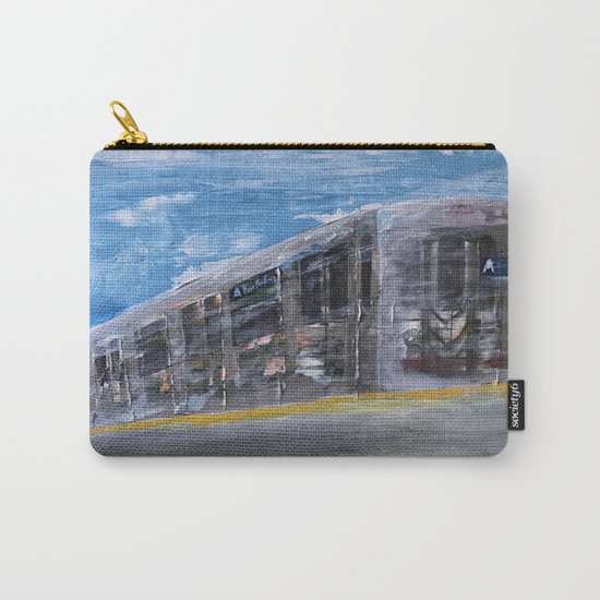 Moving A Train on NYC MTA Platform Carry-All Pouch