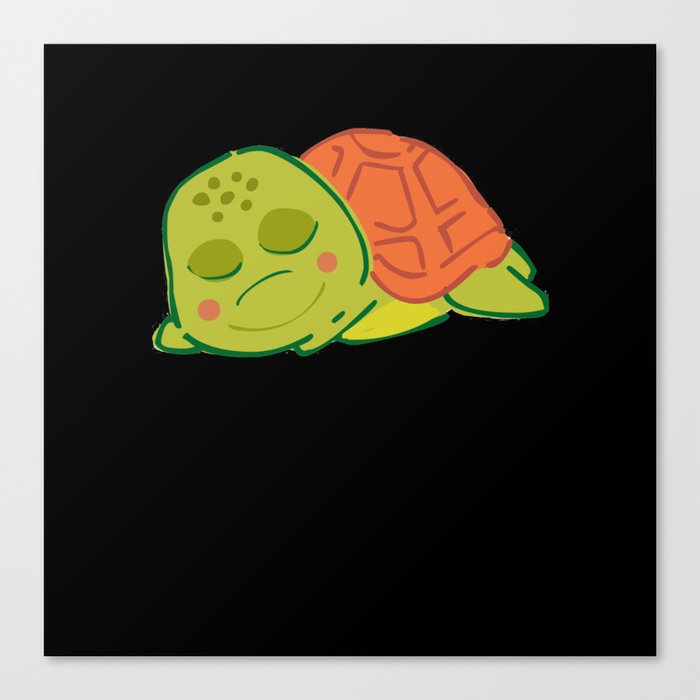 Sleeping Turtle Canvas Print
