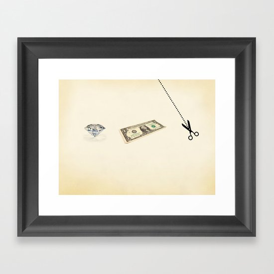 rock, paper, scissors Framed Art Print