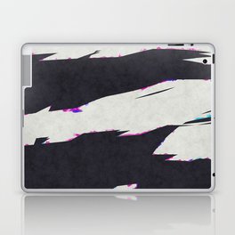 Abstract horizontal black stripes Laptop Skin
