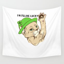 Feline Lucky Wall Tapestry