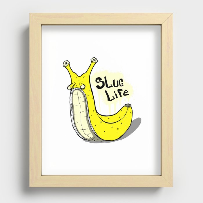 Banana Slug Recessed Framed Print