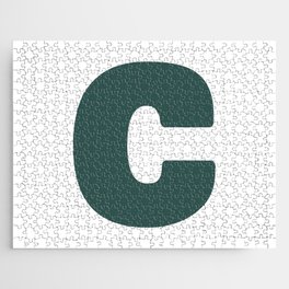 C (Dark Green & White Letter) Jigsaw Puzzle