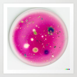 Glittering Pink Petri Art Print