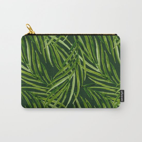 Tropical leaf pattern Carry-All Pouch