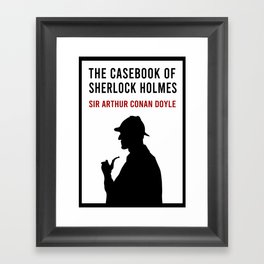 The Casebook of Sherlock Holmes Minimalist Book Cover Framed Art Print