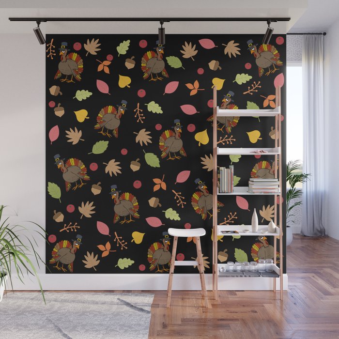 Thanksgiving Turkey pattern Wall Mural