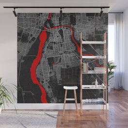 Khartoum City Map of Sudan - Oriental Wall Mural