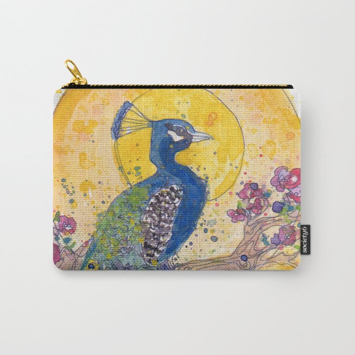 Peacock in the Sun Carry-All Pouch