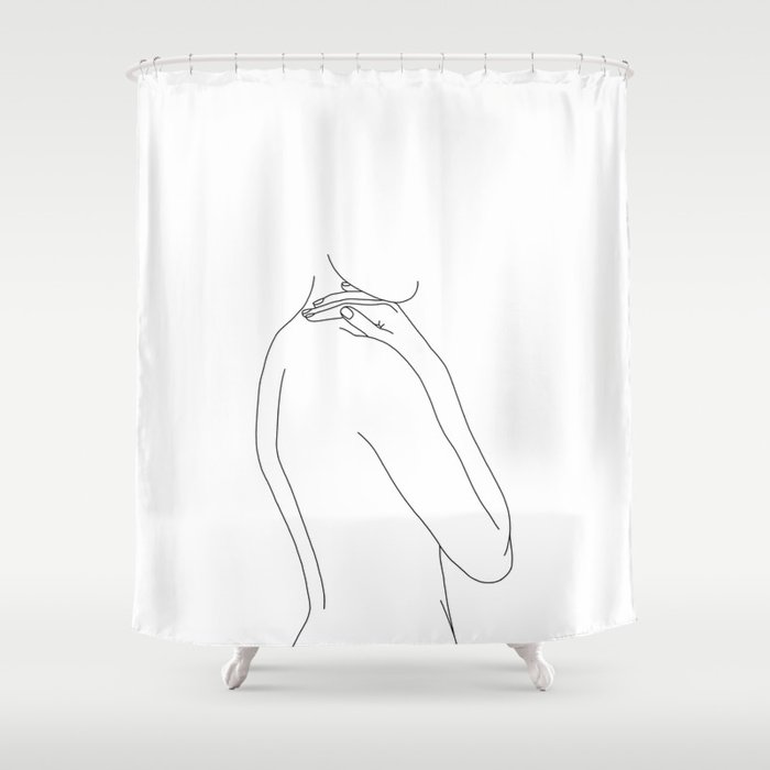 Nude woman illustration - Juliet Shower Curtain