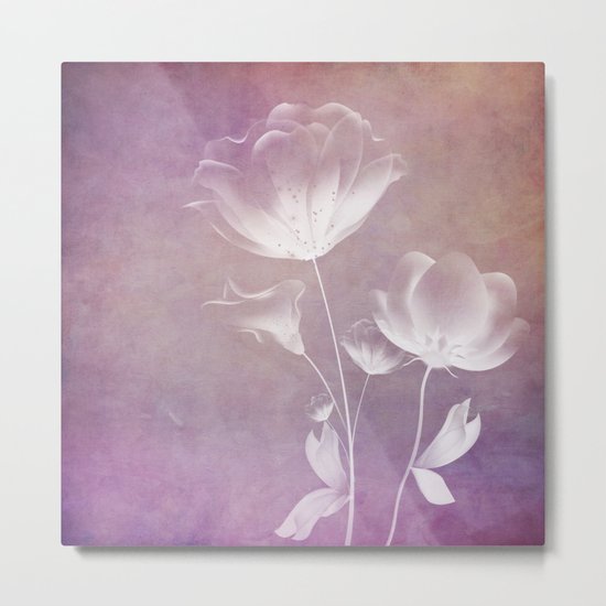 SATIN FLORAL Metal Print