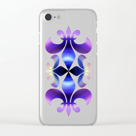 Ultraviolet Swirl Clear iPhone Case