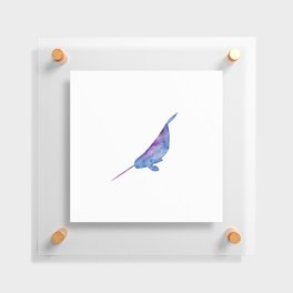 Watercolor Narwhal Floating Acrylic Print