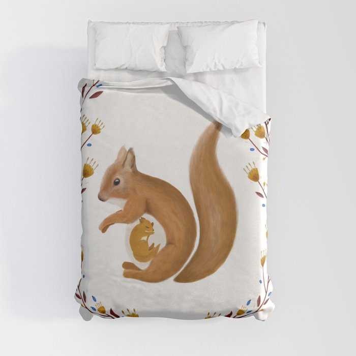 Pregnant Squirrel Duvet Cover