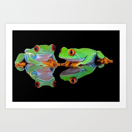 DOUBLE MIRROR FROGGINESS Art Print