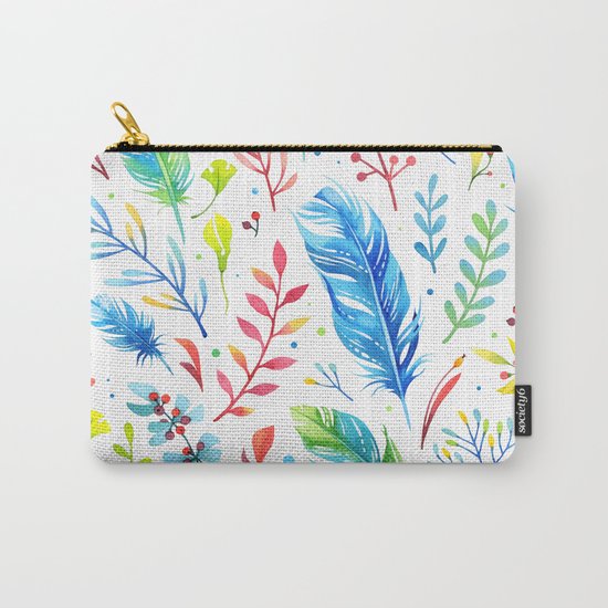 Feathers Pattern 01 Carry-All Pouch