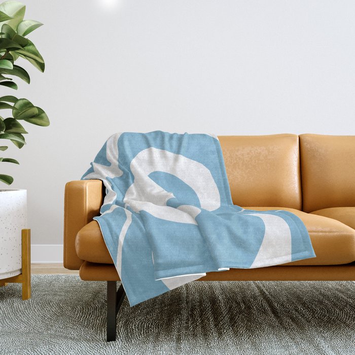 Baby blue abstract Throw Blanket