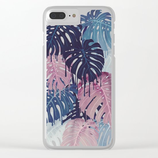 Monstera Melt Clear iPhone Case