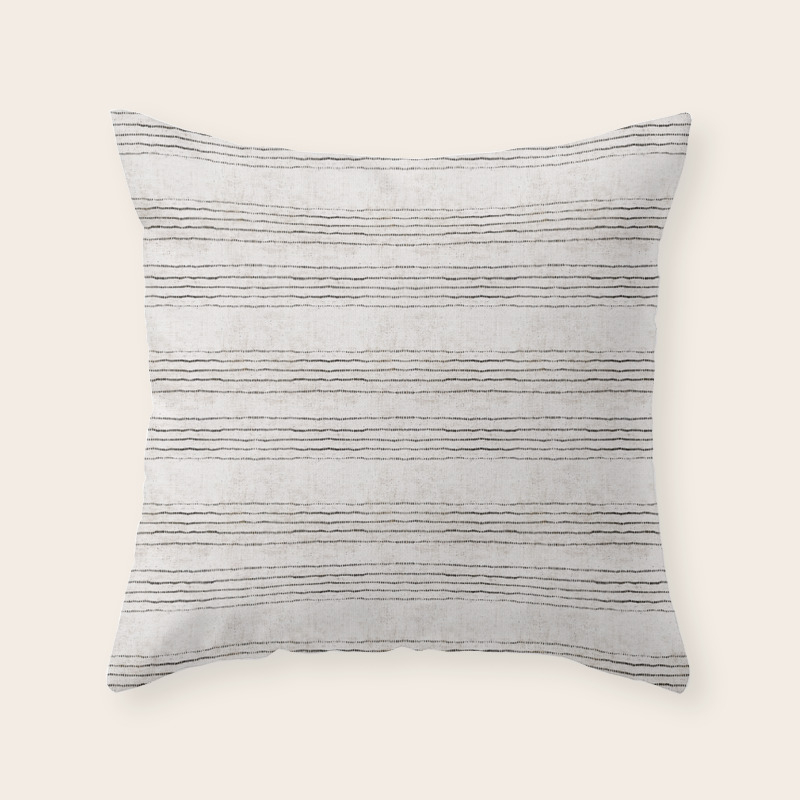 Linen Stripe Rustic Throw Pillow By Hollizollinger Society6