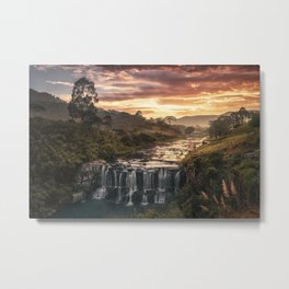 Fire & Water Metal Print | River, Brazil, Sunrise, Nature, Photo, Digital, Miguelsantos, Santacatarina, Mivisions, Waterscape 