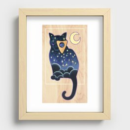 Ouija Cat Recessed Framed Print
